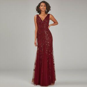 Amelia Couture red sequin dress, size 8, NEW WITH TAGS!